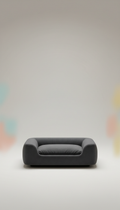 designer pet bed in urban charcoal